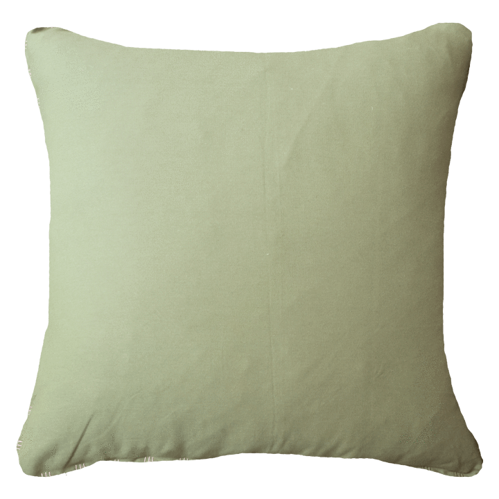 Cotton Reverse Green White Lounge Cushion 55 x 55 cm-abc