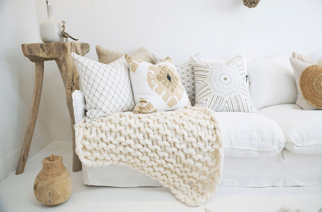 Intermeshed Natural Lounge Cushion 55x55cm-abc