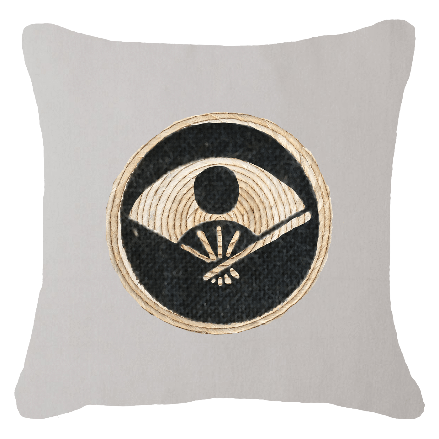 Place Mat Fan Natural Lounge Cushion 55 x 55 cm-Accessories-Bandhini Homewear Design-Natural-55 x 55 cm--abc