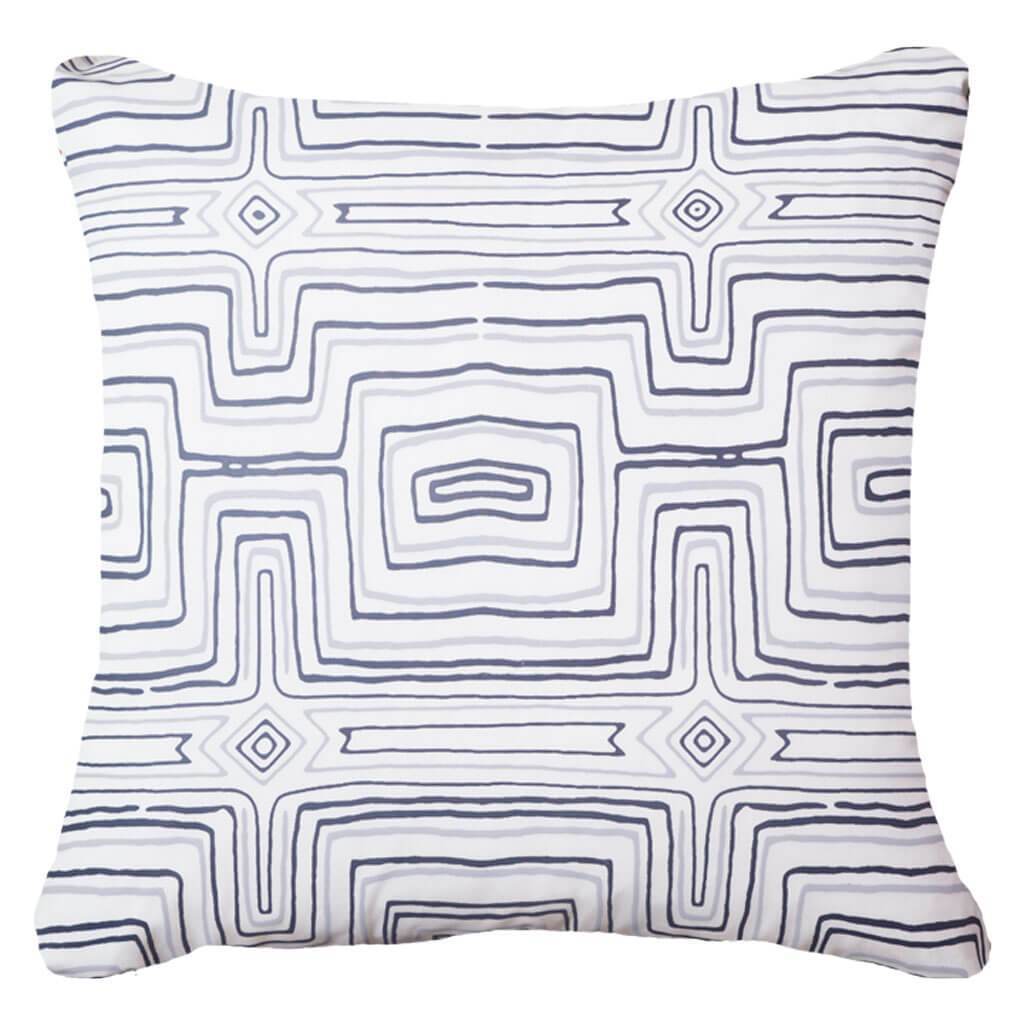 Outdoor Dreamtime Navy Lounge Cushion 55 x 55 cm-Outdoors-Bandhini Homewear Design-Navy-22 x 22--abc