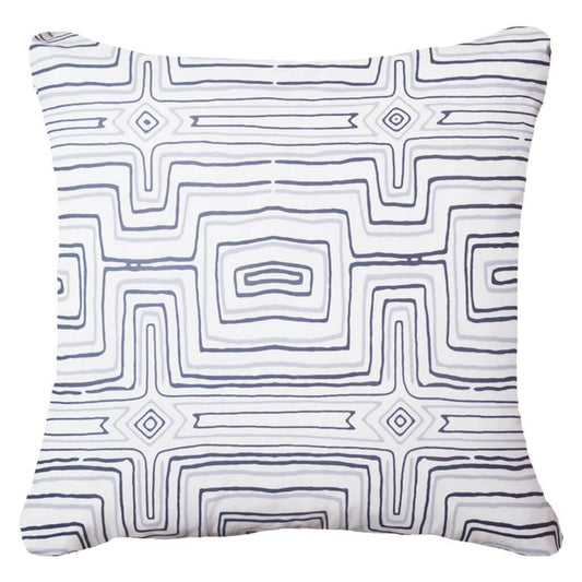 Outdoor Dreamtime Navy Lounge Cushion 55 x 55 cm-Outdoors-Bandhini Homewear Design-Navy-22 x 22--abc
