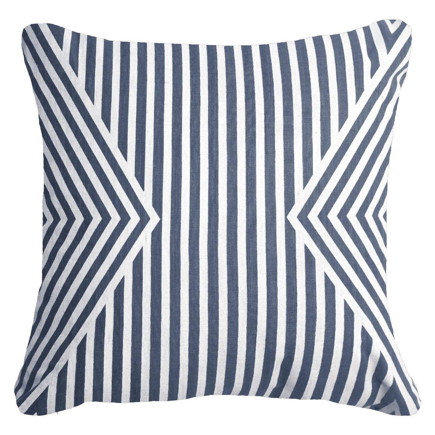 Parasol Navy Lounge Cushion 55 x 55 cm-Accessories-Bandhini Homewear Design-Navy-22 x 22--abc