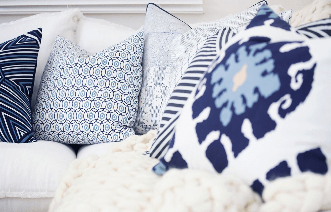 Parasol Navy Lounge Cushion 55 x 55 cm-Accessories-Bandhini Homewear Design-Navy-22 x 22--abc