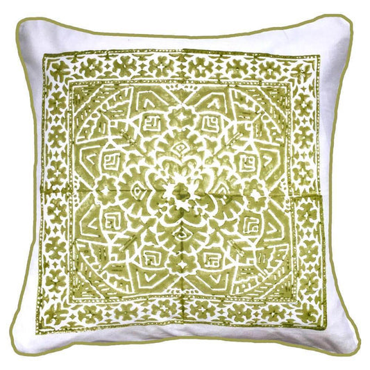 Kilim Block Print Sage Lounge Cushion-abc