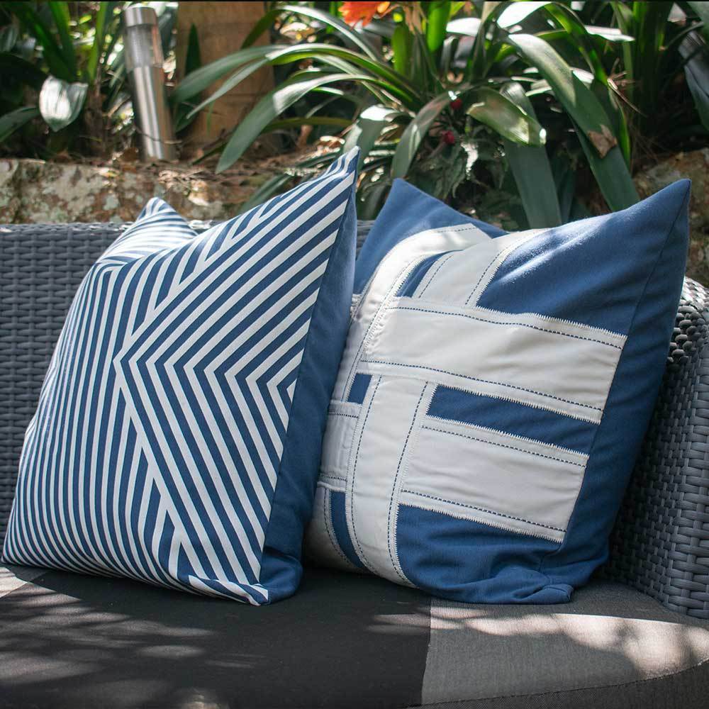 Outdoor Cross Sash Storm Lounge Cushion 55 x 55 cm-abc