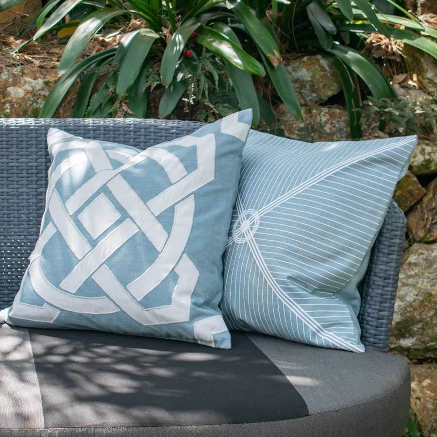 Outdoor Dial Cloud Blue Lounge Cushion 55 x 55 cm-Outdoors-Bandhini Homewear Design-Cloud-22 x 22--abc