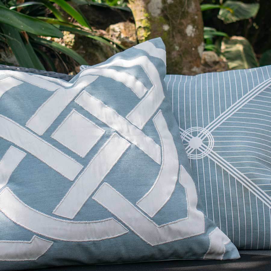 Outdoor Dial Cloud Blue Lounge Cushion 55 x 55 cm-Outdoors-Bandhini Homewear Design-Cloud-22 x 22--abc