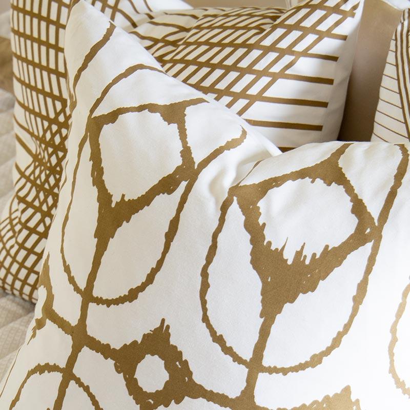 Inner Ikat Diamond White Lounge Cushion 55 x 55 cm-abc