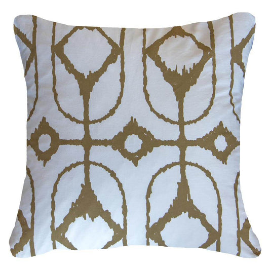Inner Ikat Diamond White Lounge Cushion 55 x 55 cm-abc