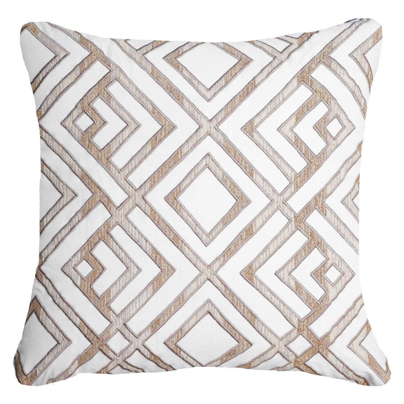 Shoowa Arrow White Lounge Cushion 55 x 55 cm-Accessories-Bandhini Homewear Design-White-22 x 22--abc