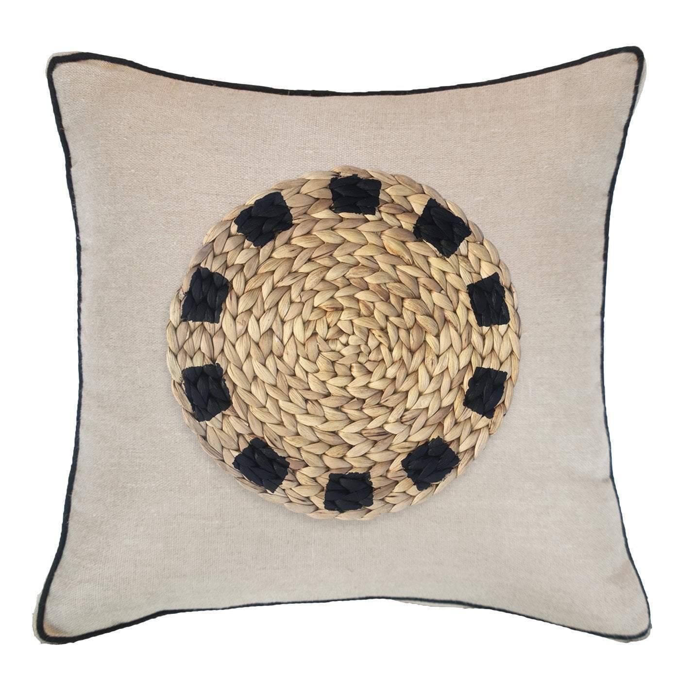 Place Mat Natural on Natural Lounge Cushion 55 x 55 cm-Accessories-Bandhini Homewear Design-Wind-22 x 22--abc