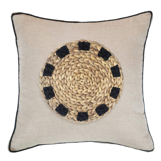 Place Mat Natural on Natural Lounge Cushion 55 x 55 cm-Accessories-Bandhini Homewear Design-Wind-22 x 22--abc