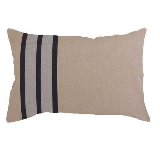 Outdoor Regent Stripe Black Lumber Cushion 35 x 53 cm-Outdoors-Bandhini Homewear Design-Black-14 x 21--abc