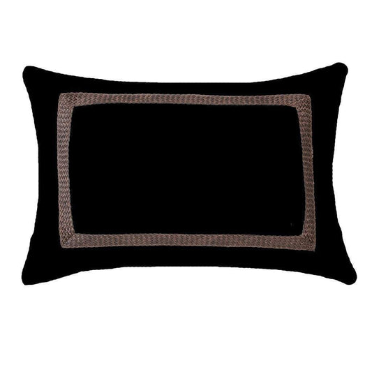 Braid Barbados Black Lumber Cushion 35 x 53 cm-abc