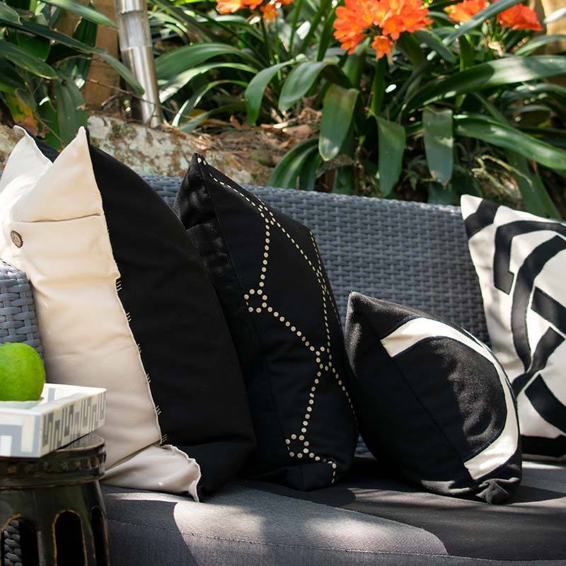 Outdoor Star Black & Beige Lumber Cushion 35 x 53 cm-abc