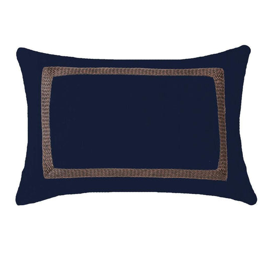 Braid Barbados Navy Lumber Cushion 35 x 53 cm-abc