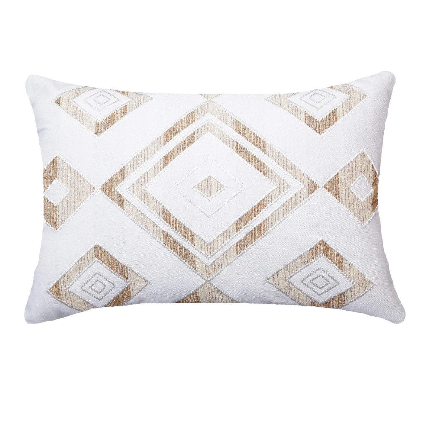 Shoowa Diamond White Lumber Cushion 35 x 53 cm-Accessories-Bandhini Homewear Design-Wind-14 x 21--abc