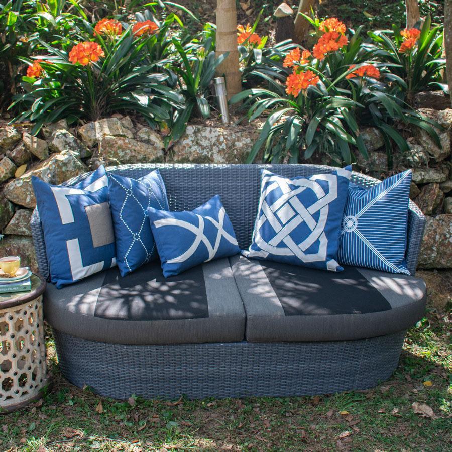 Outdoor Dots Storm Medium Cushion-Outdoors-Bandhini Homewear Design-Storm-20 x 20--abc