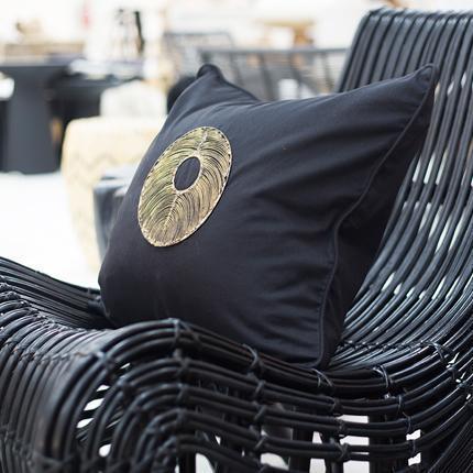 Disc Copper Black Medium Cushion 50 x 50 cm-abc