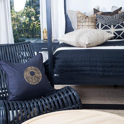 Disc Copper Black Medium Cushion 50 x 50 cm-abc