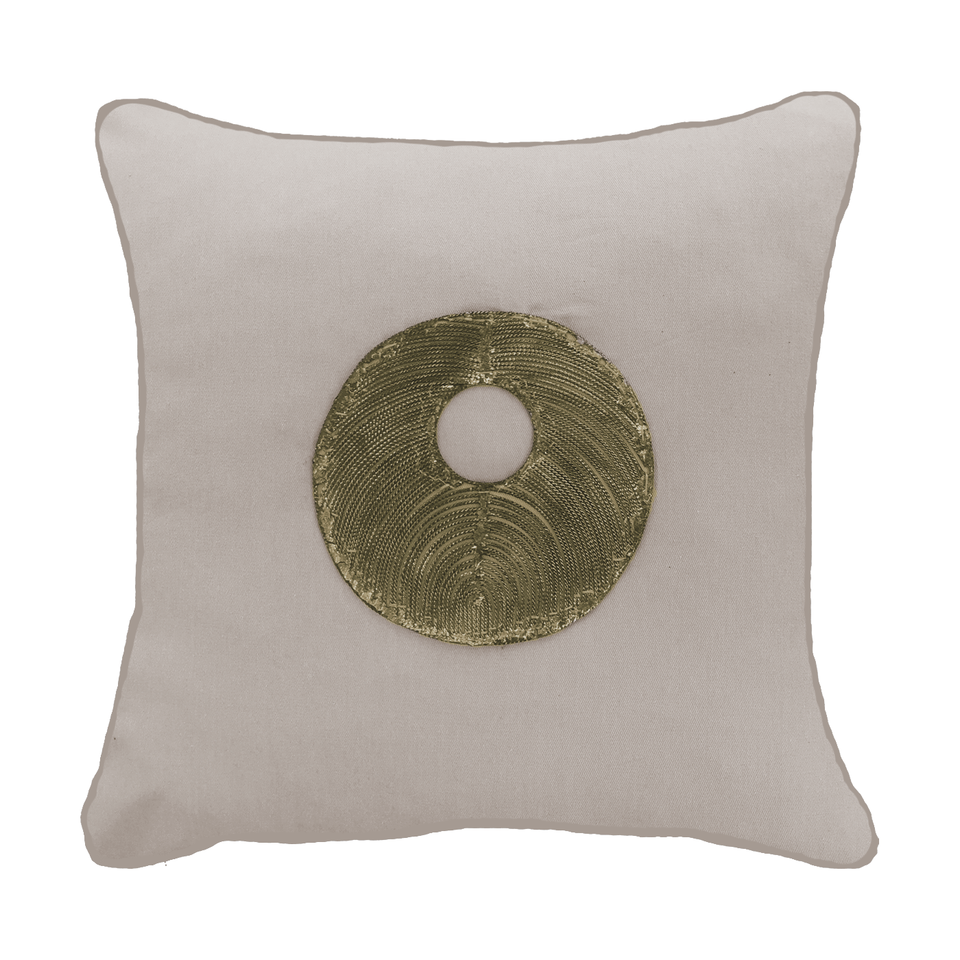 Disc Copper Natural Medium cushion 50x50cm-abc