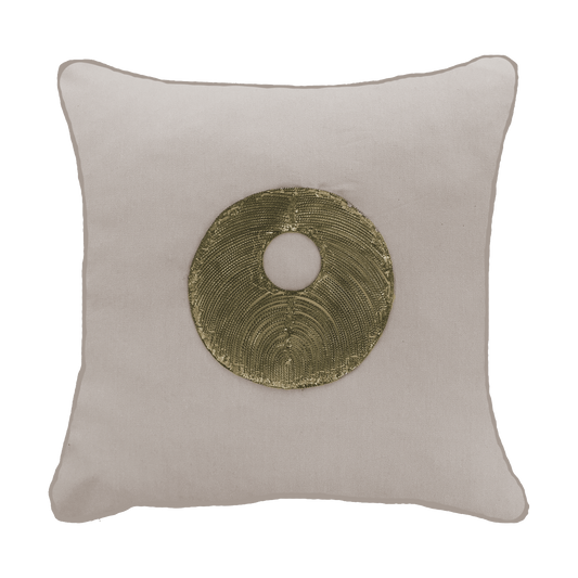 Disc Copper Natural Medium cushion 50x50cm-abc