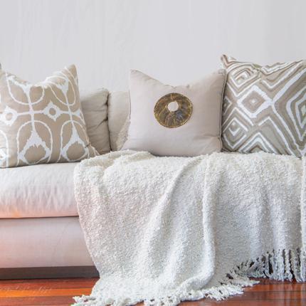 Disc Copper Natural Medium cushion 50x50cm-abc