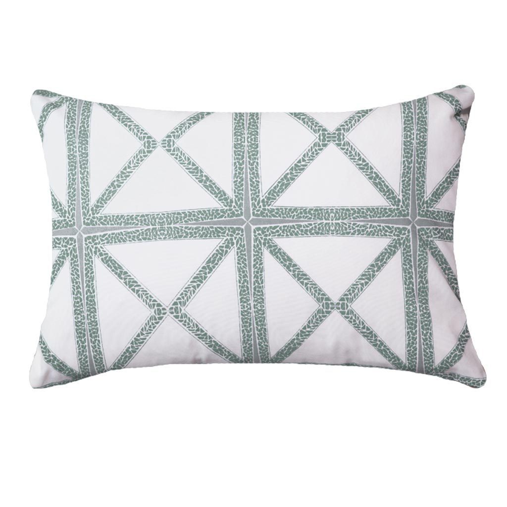 Outdoor Mosaic Green Lumber Cushion 35 x 55 cm-abc