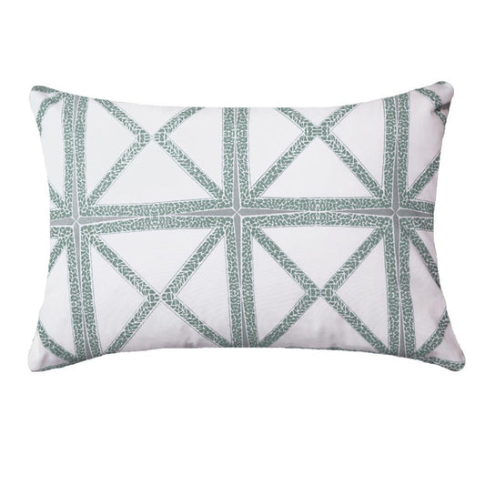 Outdoor Mosaic Green Lumber Cushion 35 x 55 cm-abc