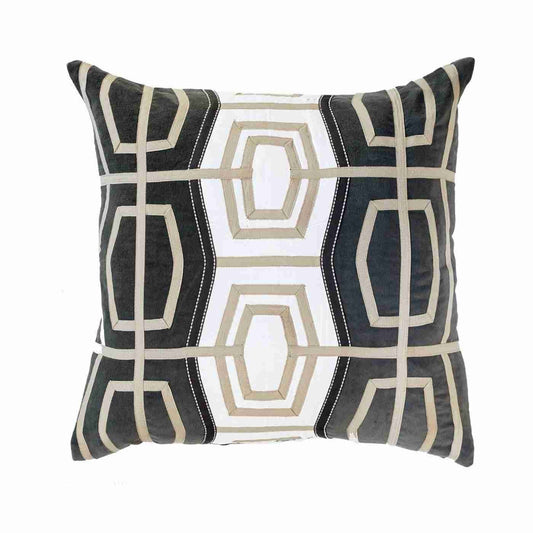 Lantern Rantan Dark Grey Medium Cushion 50 x 50 cm-abc
