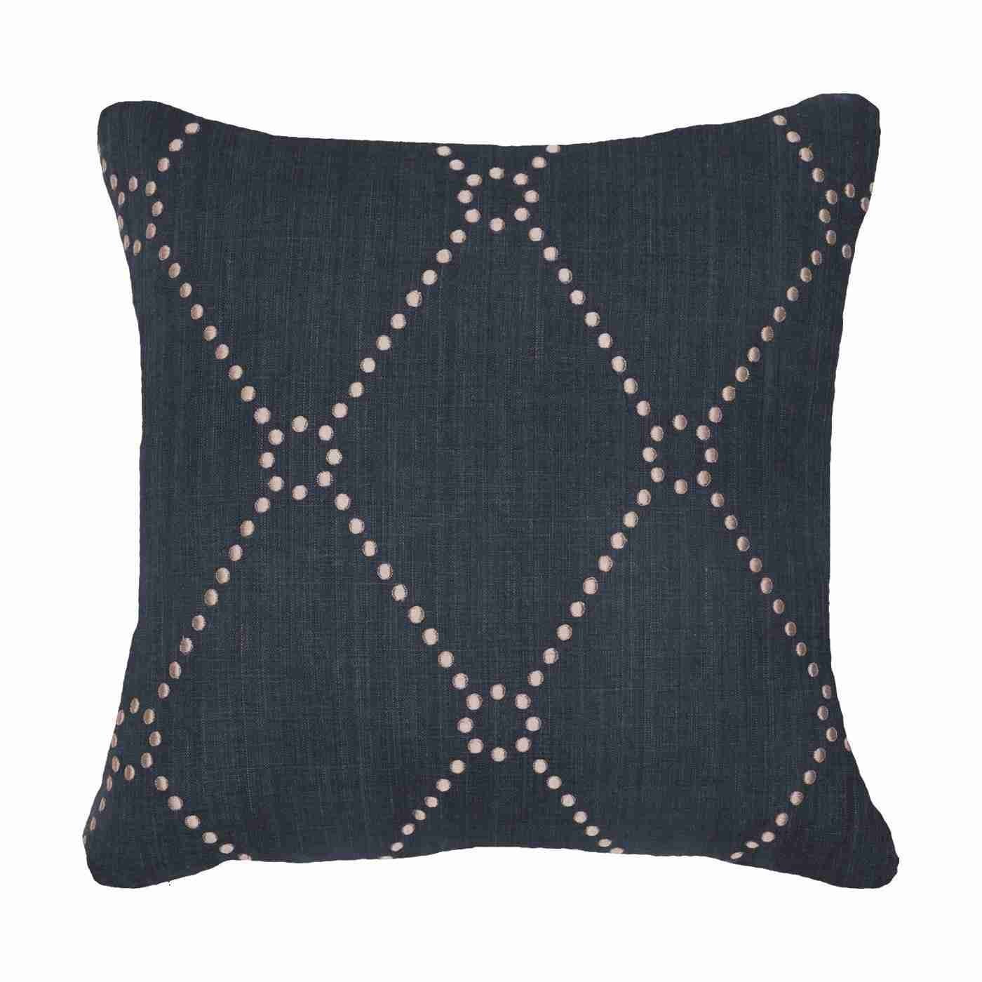 Dot Diamond Navy Medium Cushion 50x50cm-abc