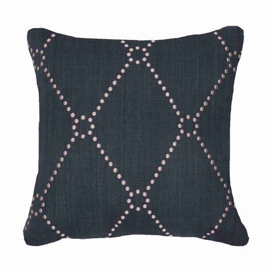 Dot Diamond Navy Medium Cushion 50x50cm-abc