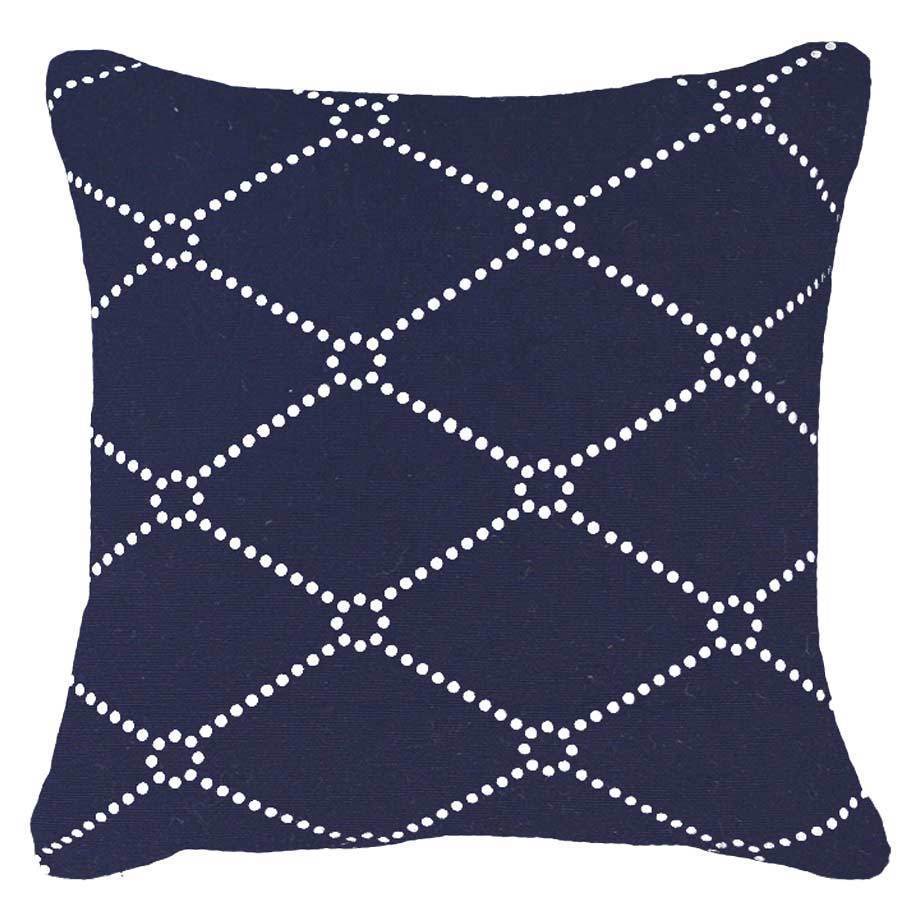 Outdoor Dots Navy Medium Cushion 50 x 50 cm-Outdoors-Bandhini Homewear Design-Navy-20 x 20--abc