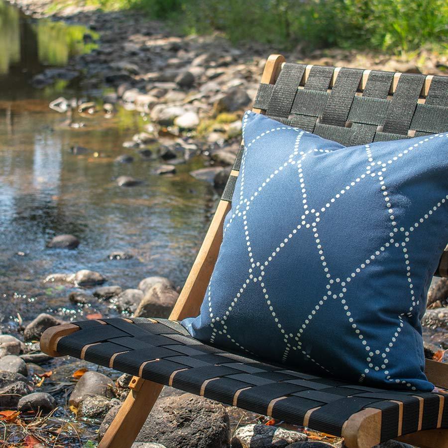 Outdoor Dots Storm Medium Cushion-Outdoors-Bandhini Homewear Design-Storm-20 x 20--abc