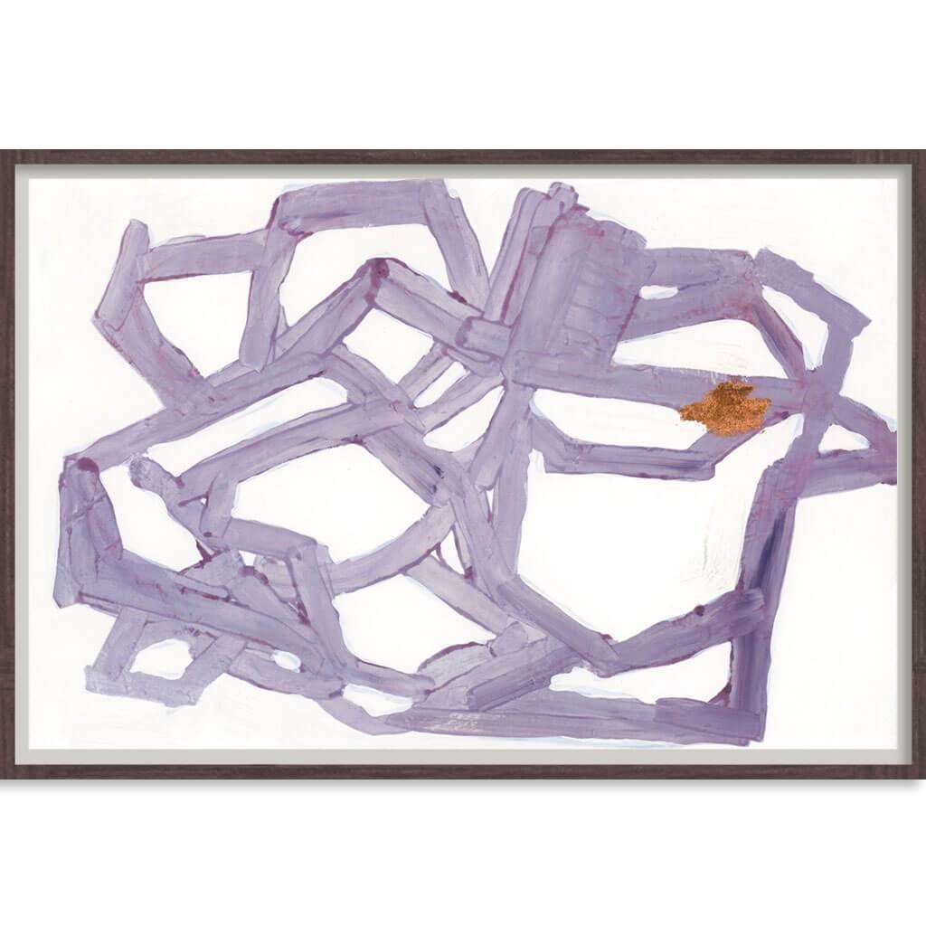 Violet Abstract-Accessories-Bandhini Homewear Design-Gold Leaf-60cm x 80cm--abc