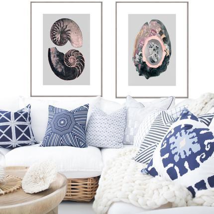 Victorian Shells 4-Accessories-Bandhini Homewear Design-No Leaf-76cm x 115cm--abc