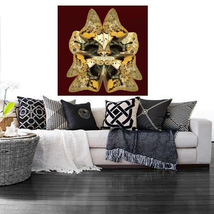 Wings Dusk Artwork-Accessories-Bandhini Homewear Design-No Leaf-76cm x 115cm--abc