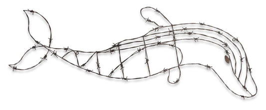 Large Iron Dolphin Wall Decor-abc