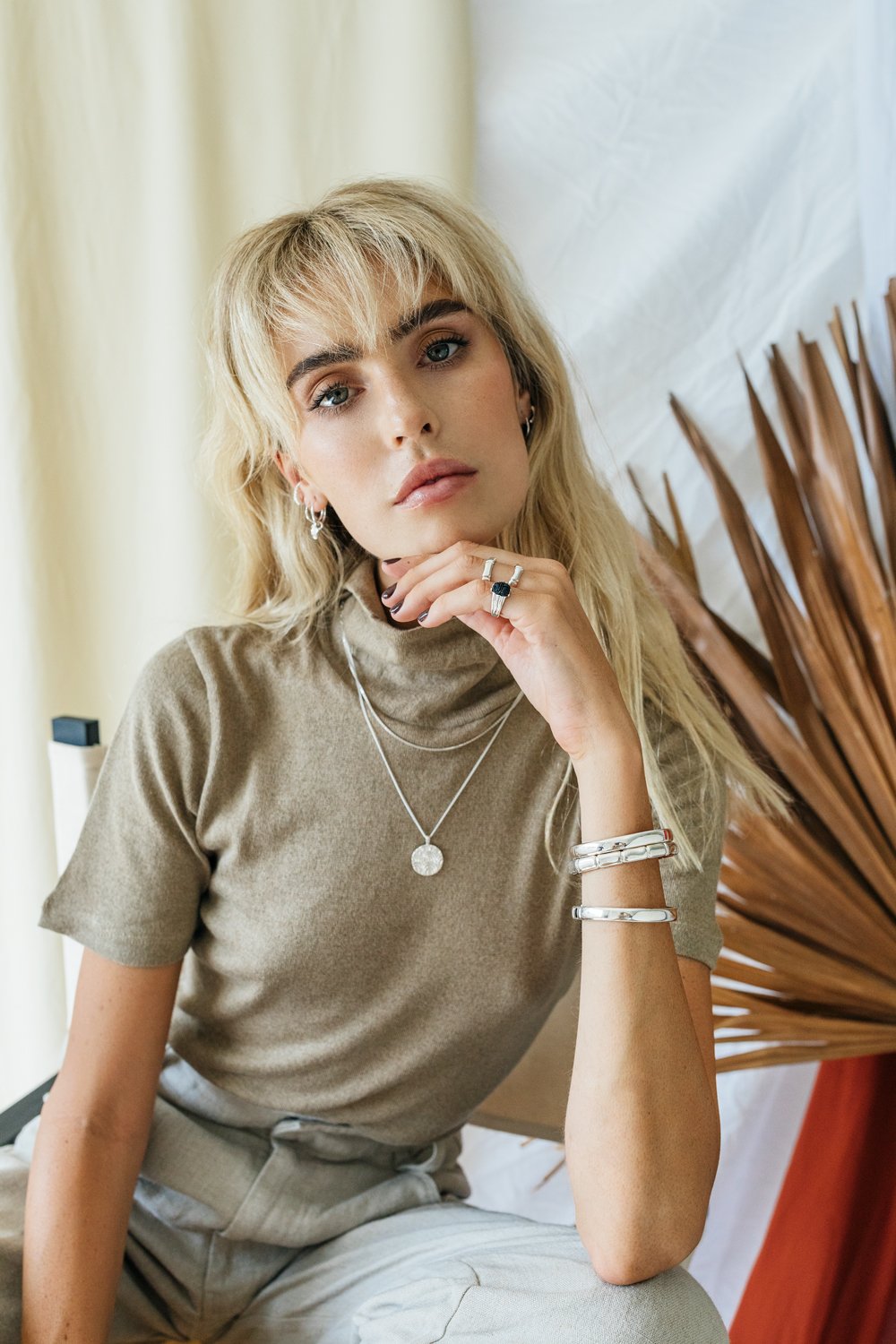 Black scarab pinky ring silver-abc