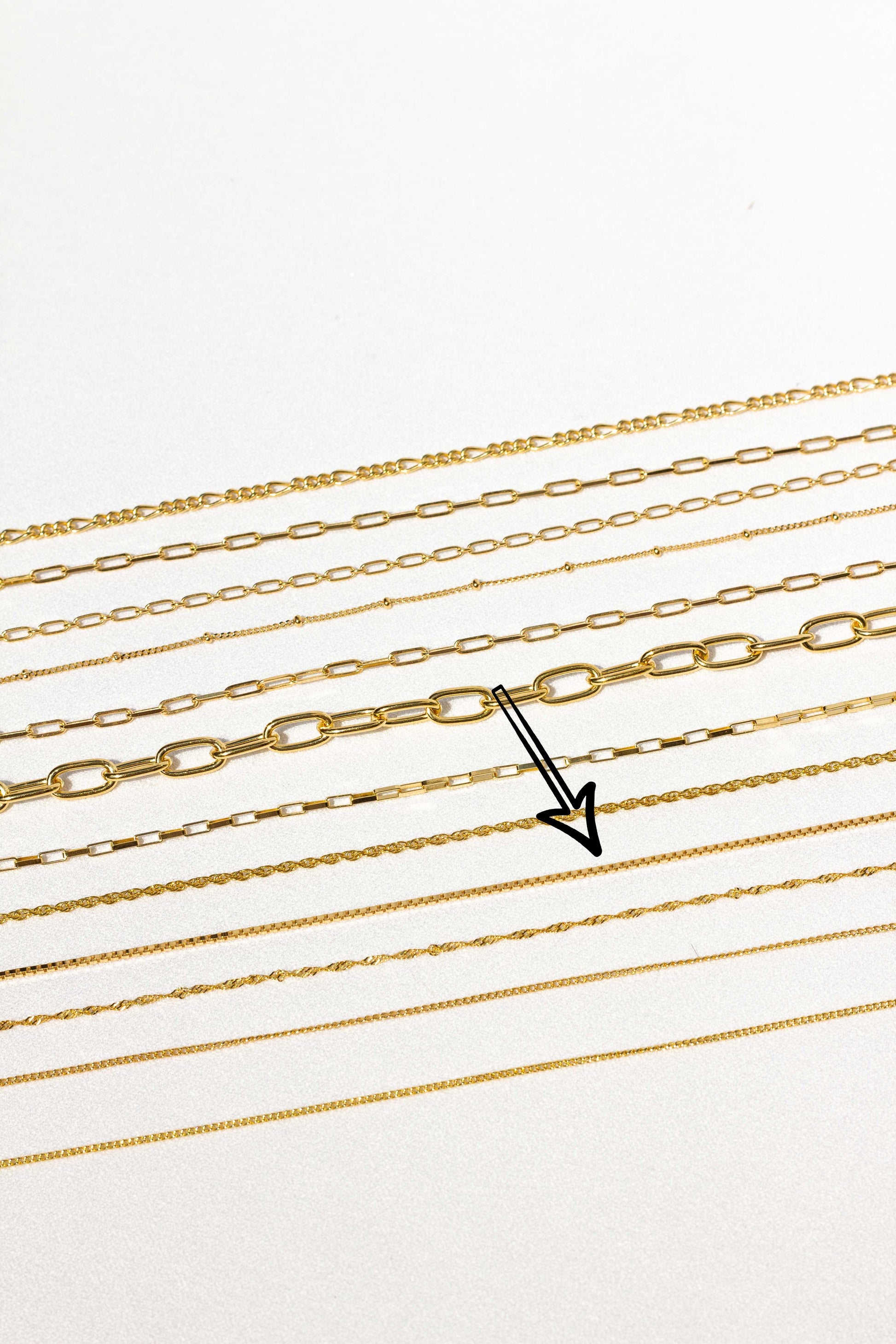 Box choker gold plated (36cm)-abc