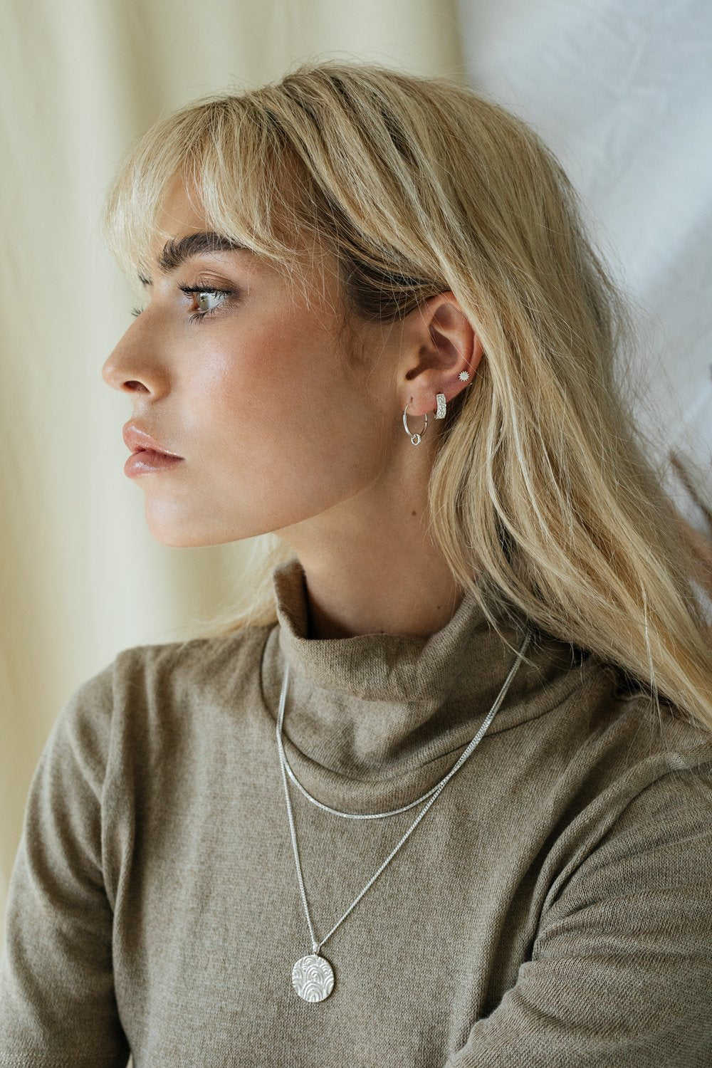 Box choker silver (36cm)-abc