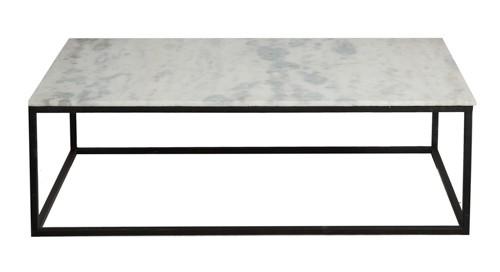 Stone Coffee Table with Black Base-Living-Home & Giftware-Default Title---abc