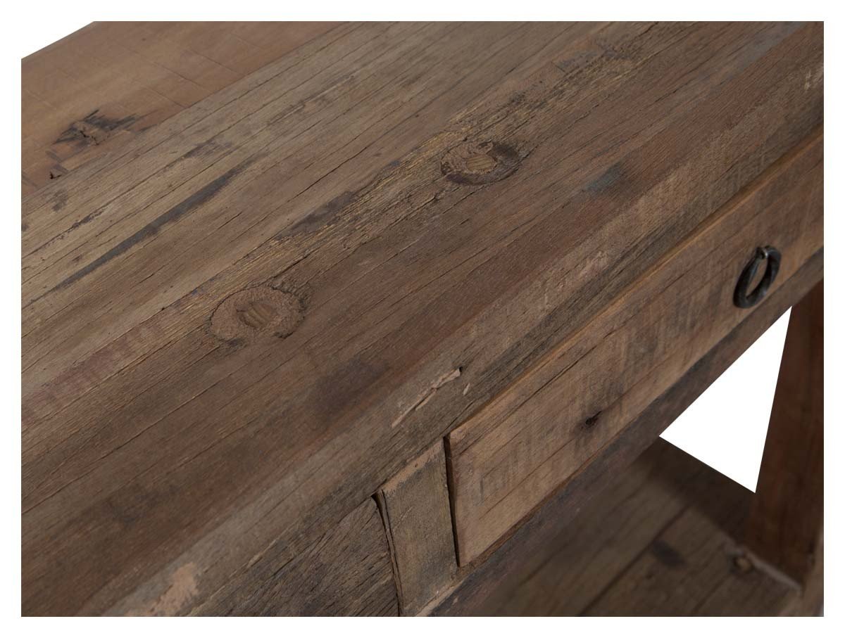 Recycled Wood Two Drawer Console-Living-Home & Giftware-Default Title---abc