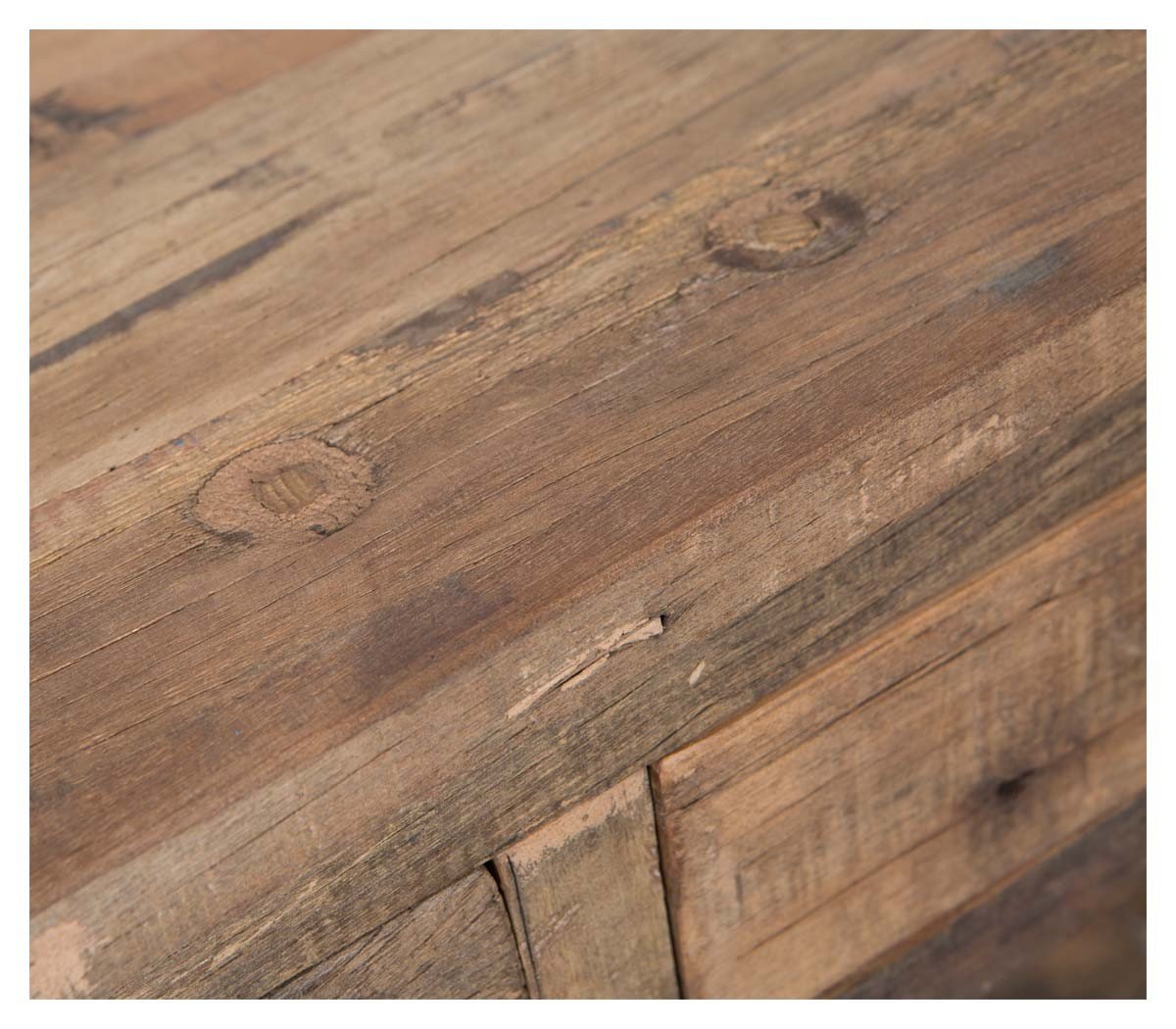 Recycled Wood Two Drawer Console-Living-Home & Giftware-Default Title---abc