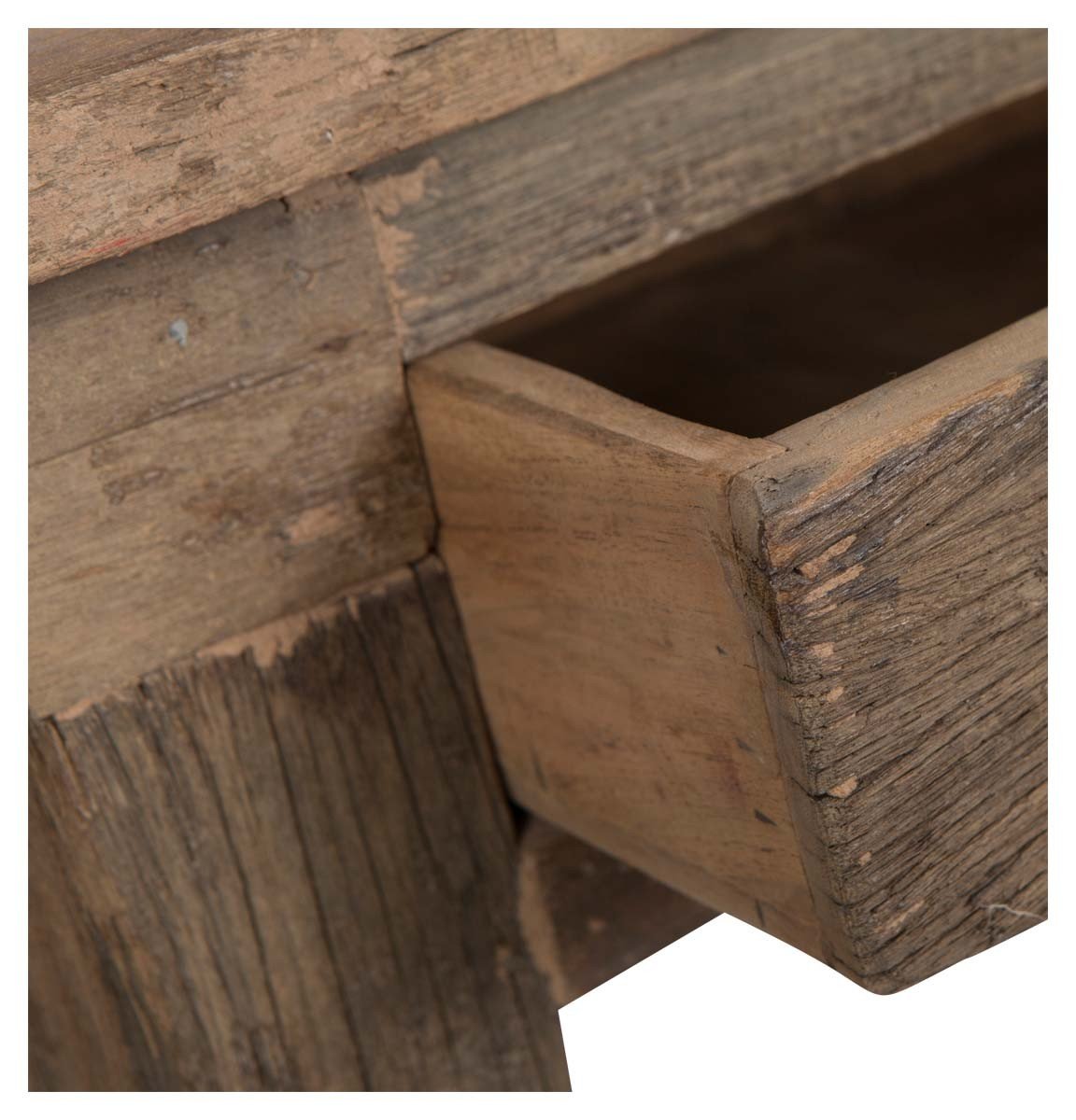 Recycled Wood Two Drawer Console-Living-Home & Giftware-Default Title---abc