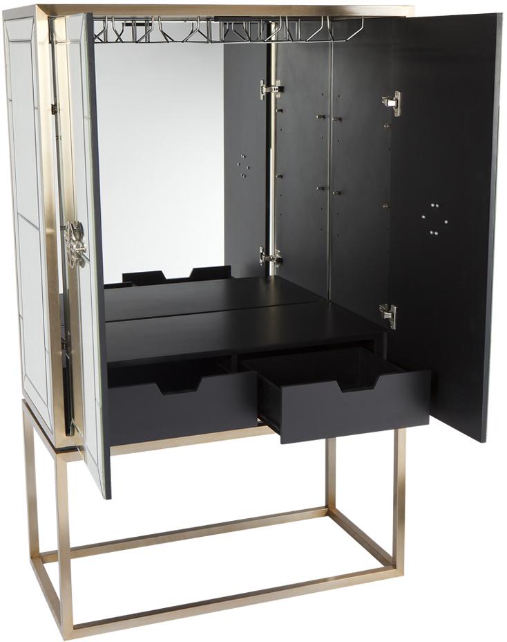 Rochester Antique Mirrored Drinks Cabinet-Home Bar and Drinks Cabinets-Cafe Lighting and Living-Default Title---abc