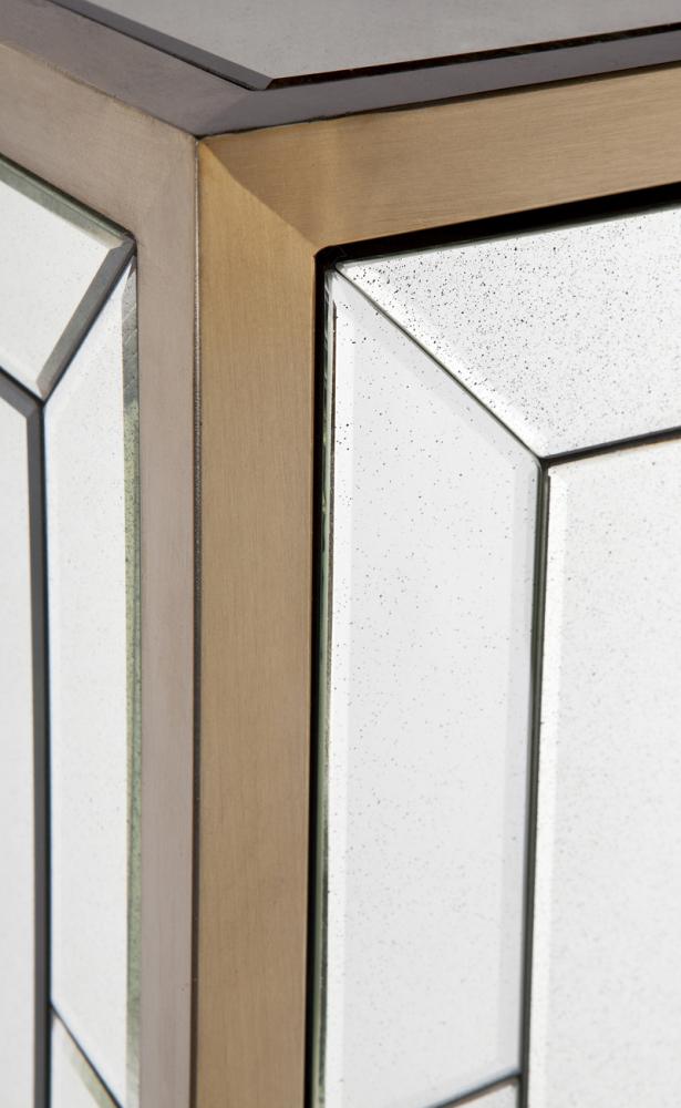 Rochester Antique Mirrored Drinks Cabinet-Home Bar and Drinks Cabinets-Cafe Lighting and Living-Default Title---abc