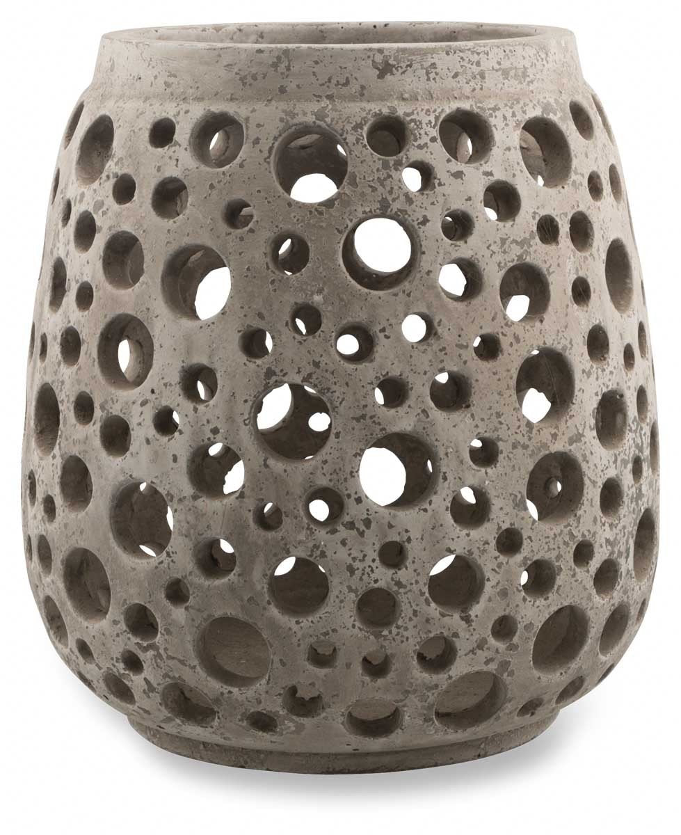 Large Cement Circle Candle Holder-abc