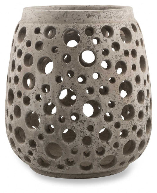 Large Cement Circle Candle Holder-abc