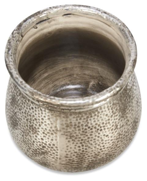 Rustic Ceramic Tall Beaten Planter Medium - Silver-Accessories-Home & Giftware-Default Title---abc